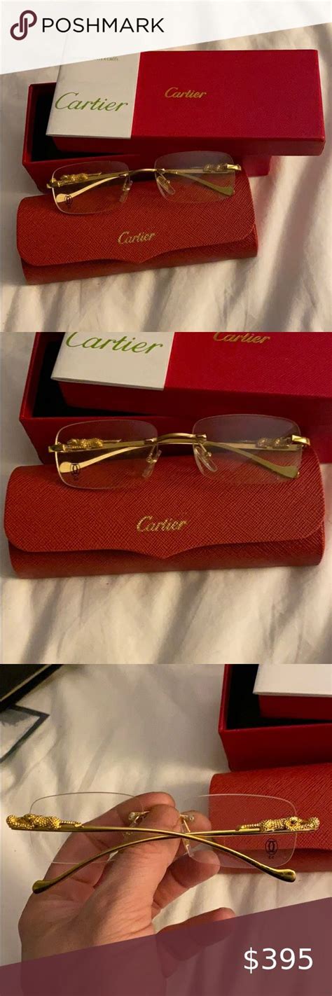 cartier glasses gold frames|authentic cartier eyeglasses frames.